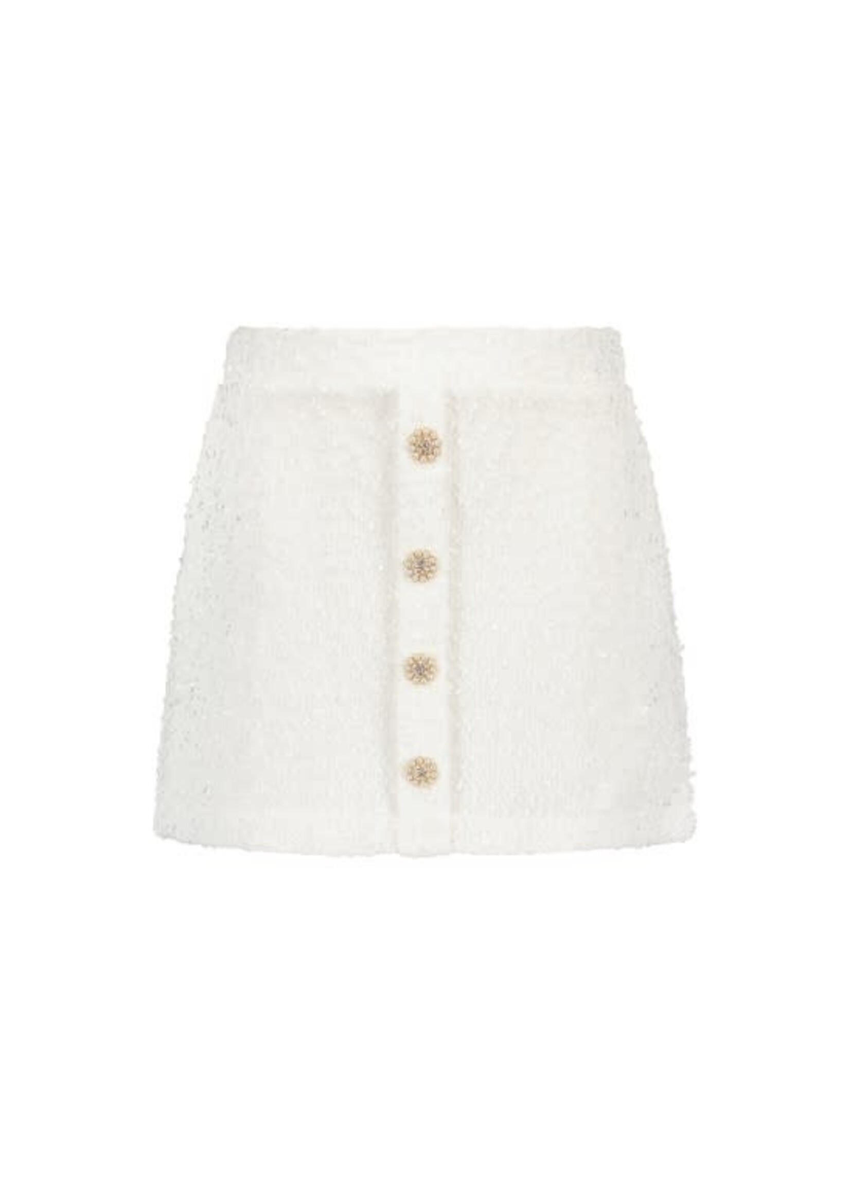Le Chic Le Chic TIALSA glitter-knit skirt C312-5715 Off White