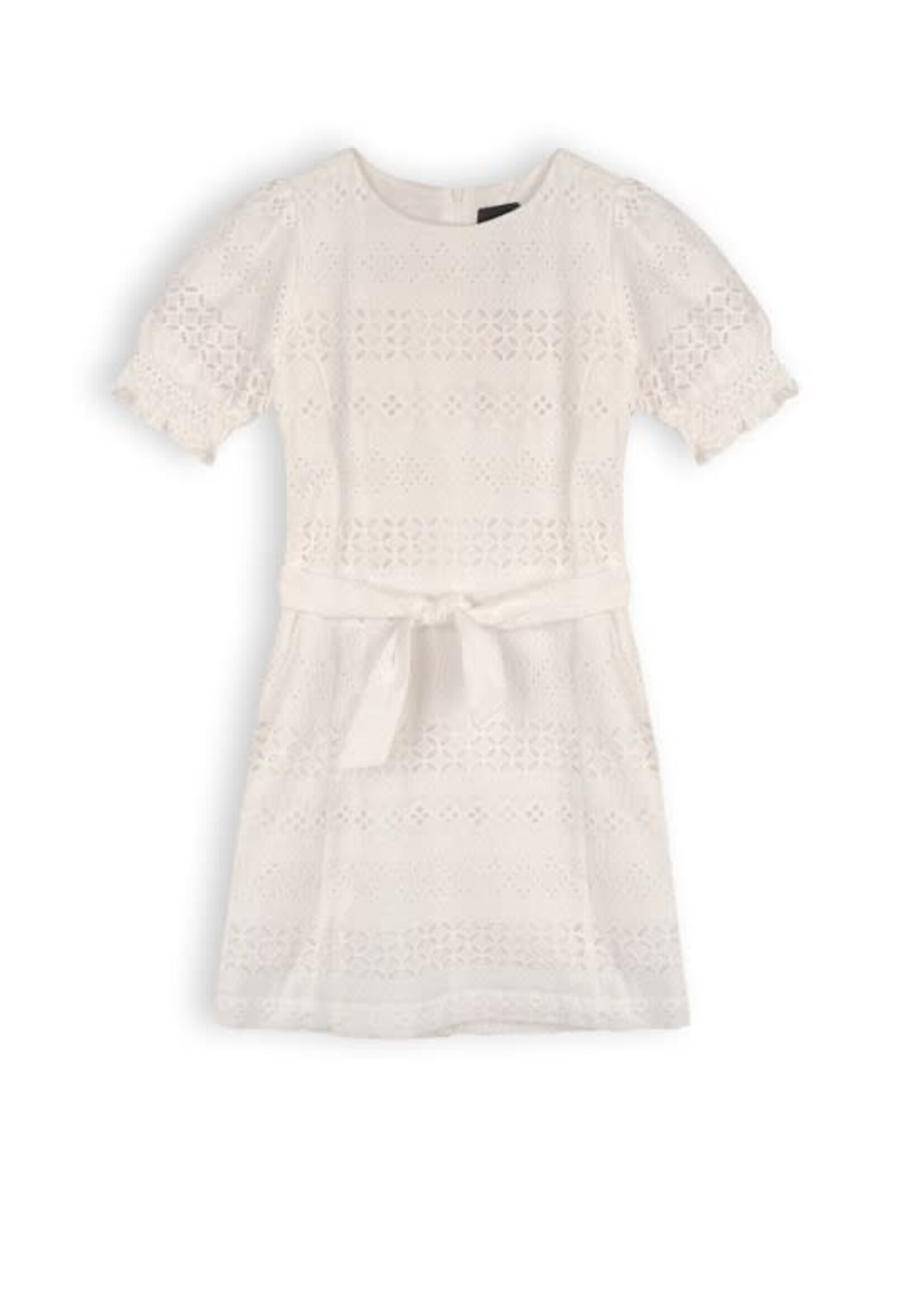 Nobell Nobell NoBell' Mooky girls embroidered cotton dress s/sl Q312-3802 Snow White