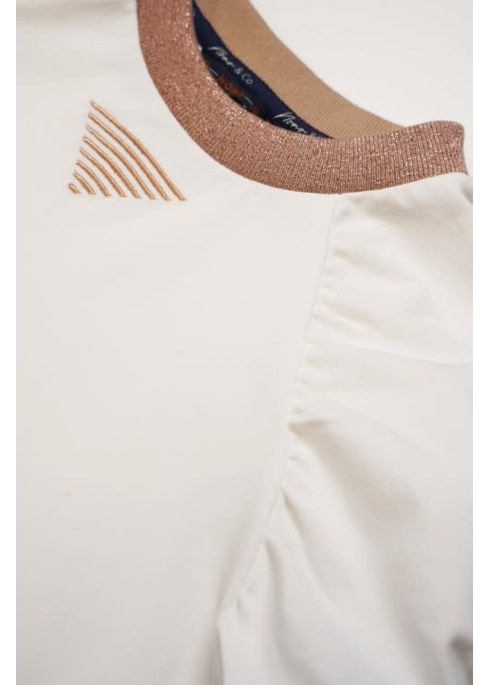 NoNo NoNo NONO Kayla girls tshirt s/sl with gathering detail at sleeves N312-5400 Snow White