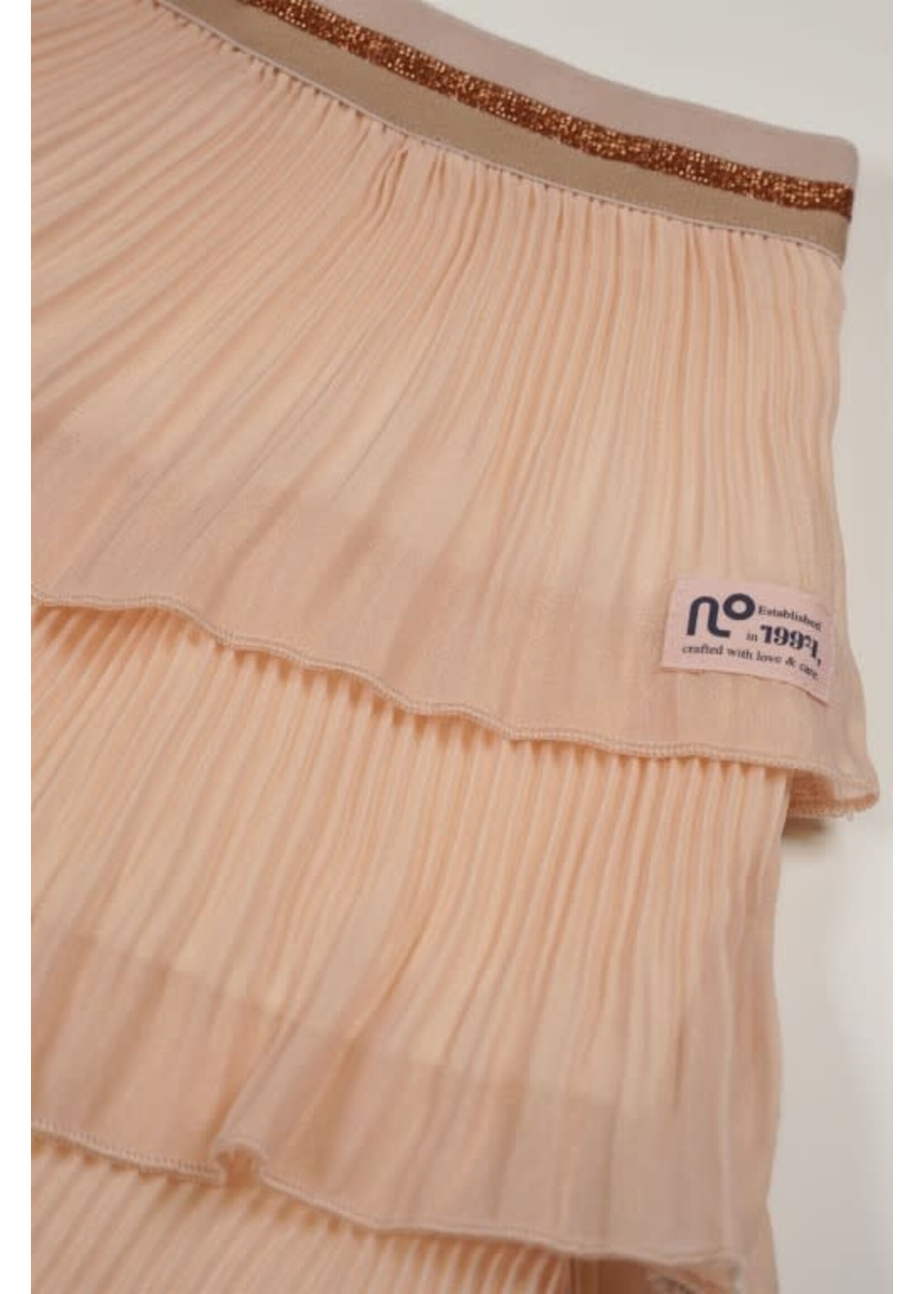 NoNo NoNo NONO Nika girls layered plisse skirt light gold+jersey pants lining N312-5705 Light Gold