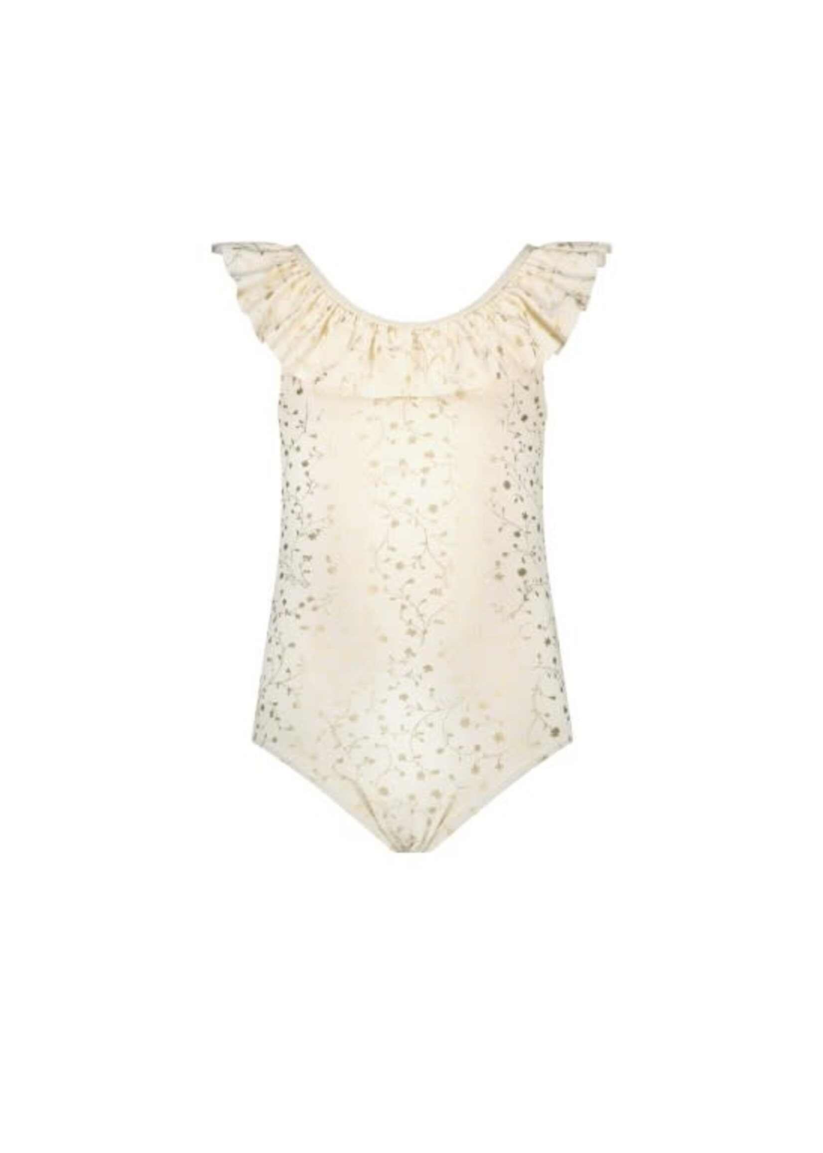 Le Chic Le Chic ZOÉ ruffle-neck bathing suit C401-5051 Pearled Ivory