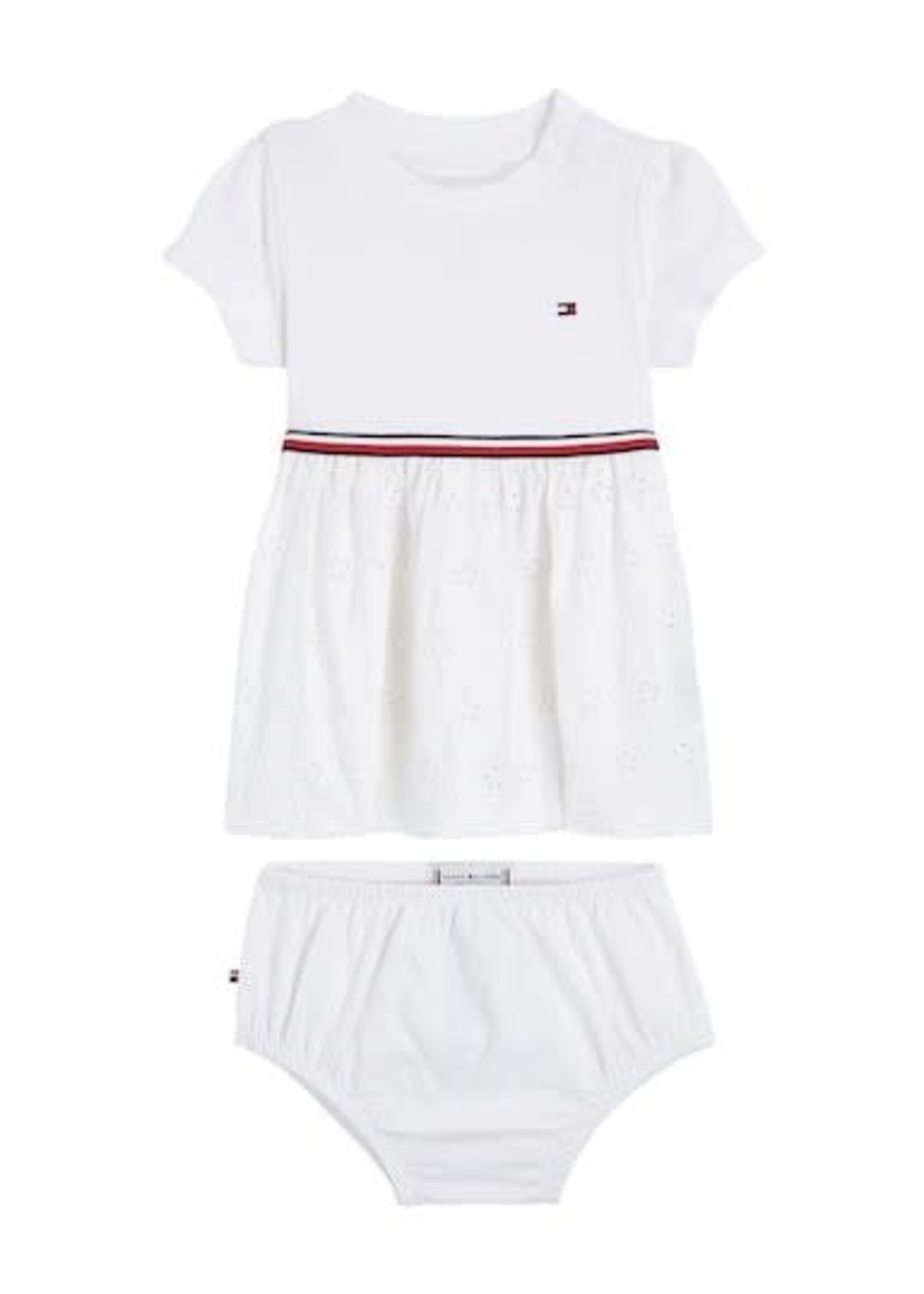 Tommy Hilfiger Tommy Hilfiger BABY BRODERIE COMBI, YBR KN0KN01801YBR White