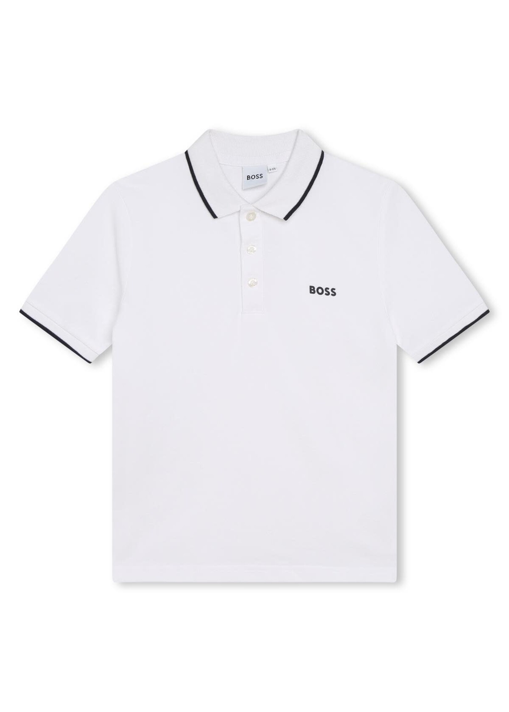 Boss Boss POLO MET KORTE MOUWEN J25P26 WIT