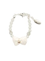 Rian Rian Parel ketting  met kanten strikje