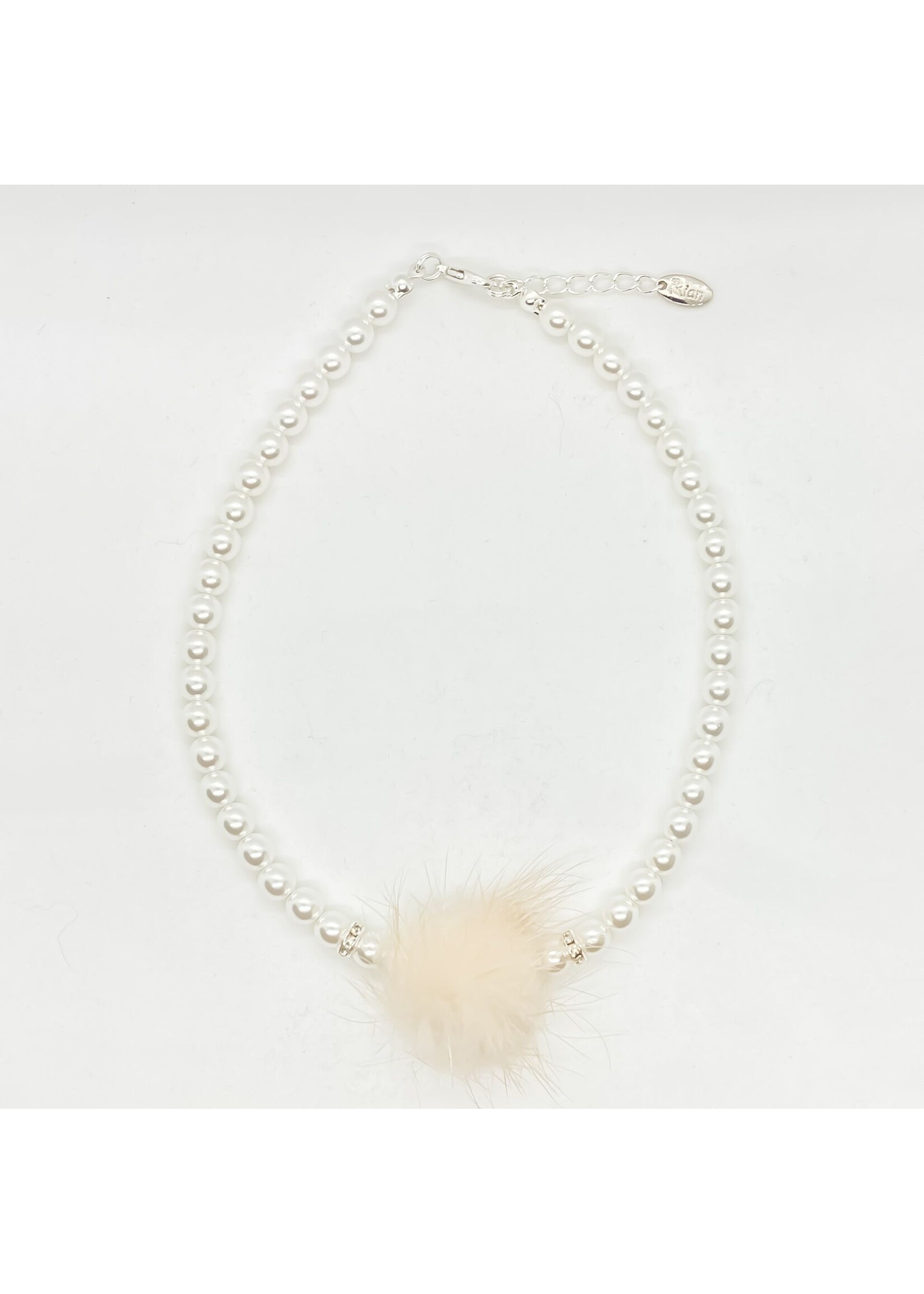 Rian Rian Parel ketting  met pon poen