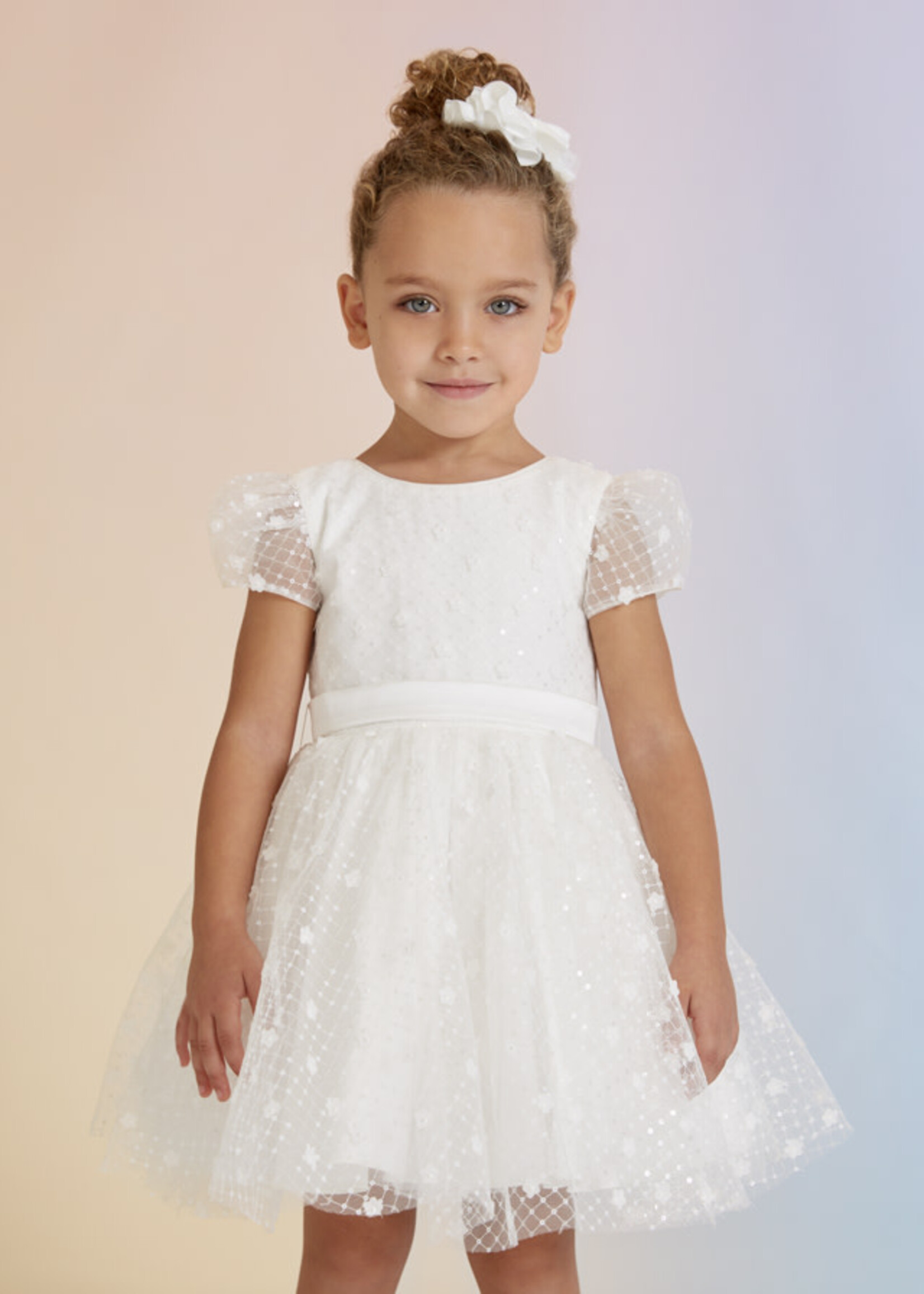 Abel & Lula Abel & Lula Tulle sequin dress White - 23 05023