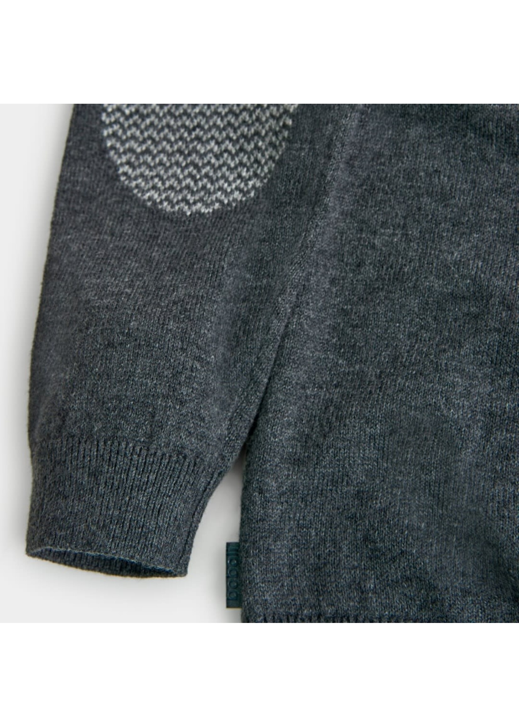 Boboli Knitwear pullover with elbow patches for boy anthracite 737030