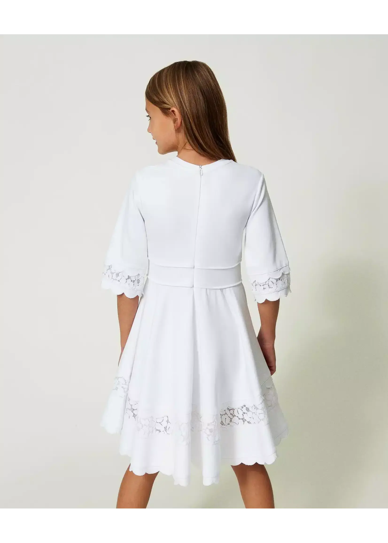 Twinset Twinset KNITTED DRESS LUCENT WHITE - 241GJ2Q12
