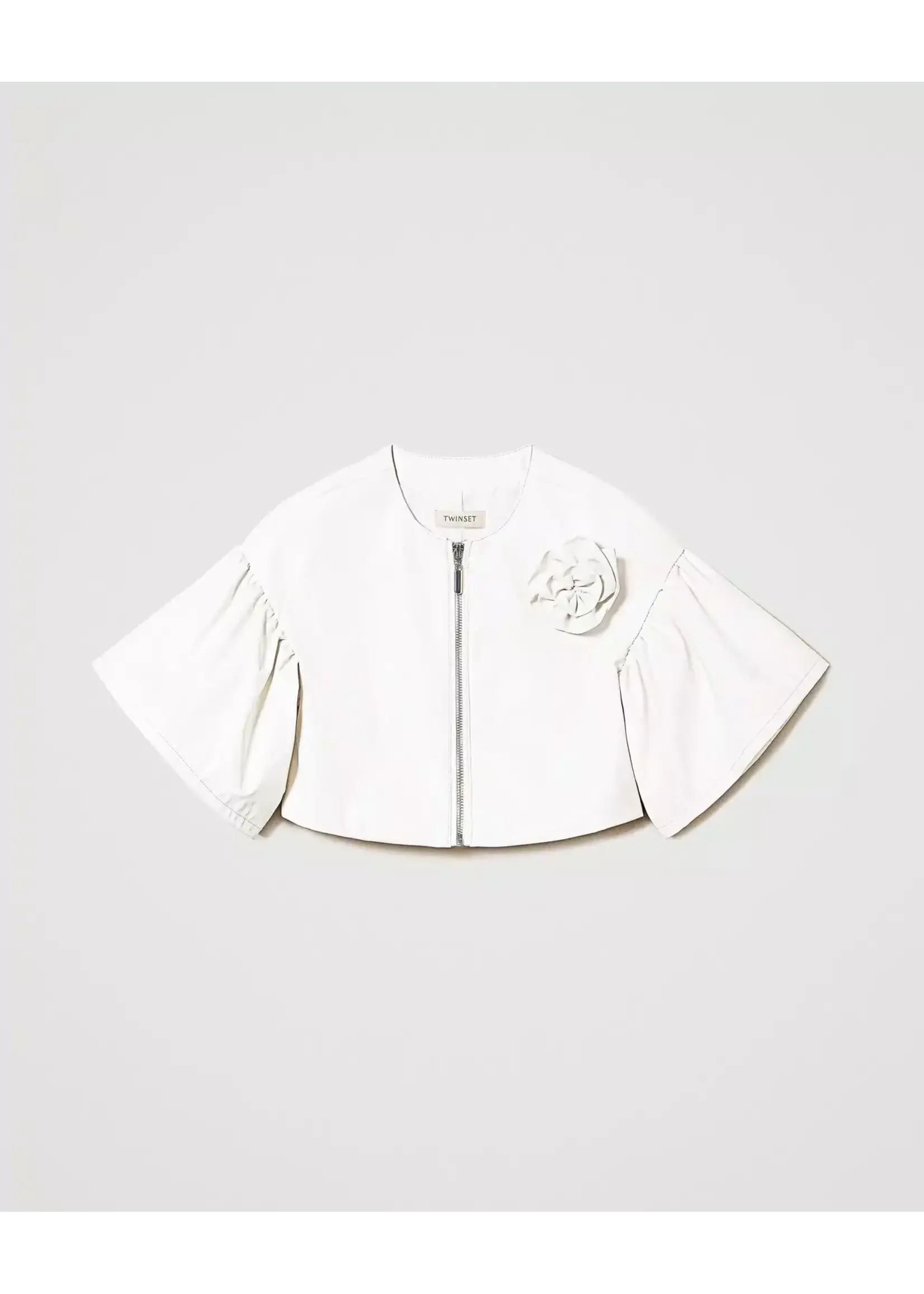 Twinset Twinset COATED ACKET LUCENT WHITE - 241GJ2Q70