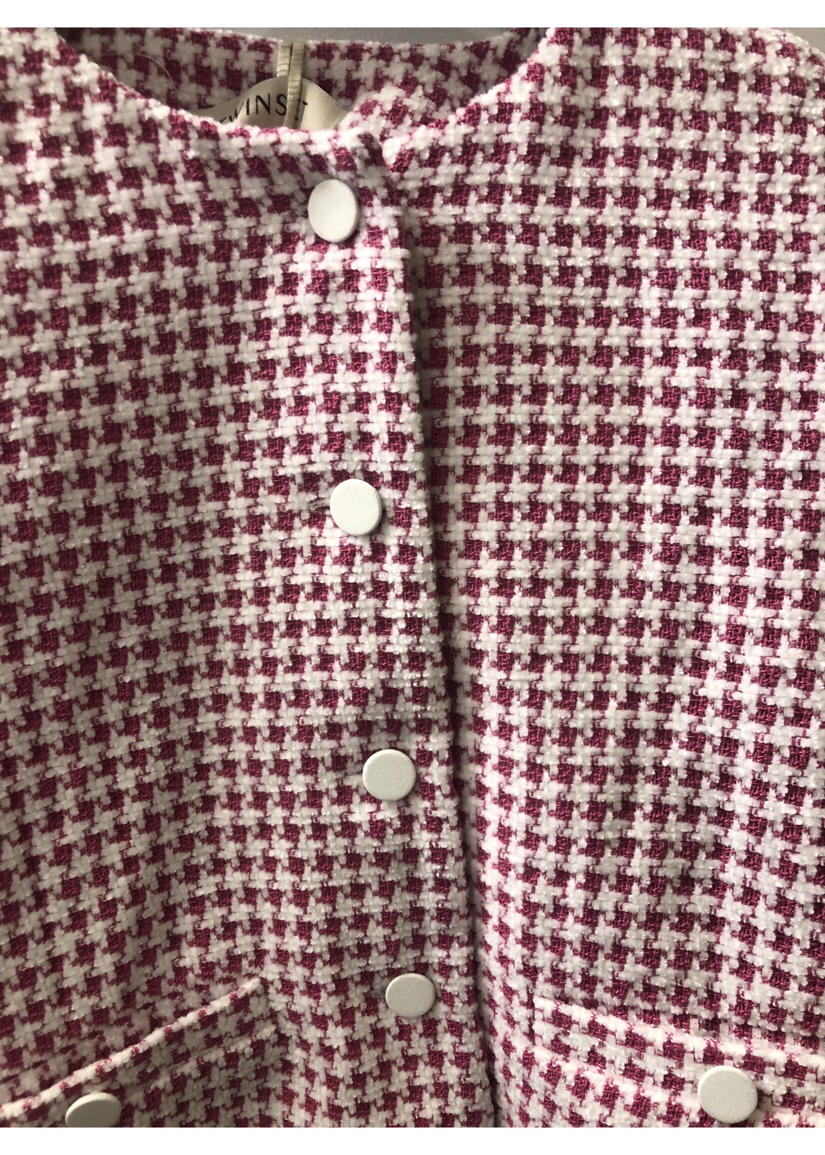 Twinset Twinset WOVEN JACKET FUCHSIA PURPLE/LUCENT WHITE - 241GJ2080