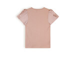 NoNo NoNo Kathleen Tshirt with Fancy Contrast Sleeves N402-5404 Sand Blush