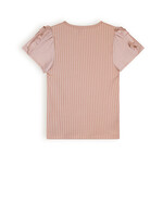 NoNo NoNo Kathleen Tshirt with Fancy Contrast Sleeves N402-5404 Sand Blush