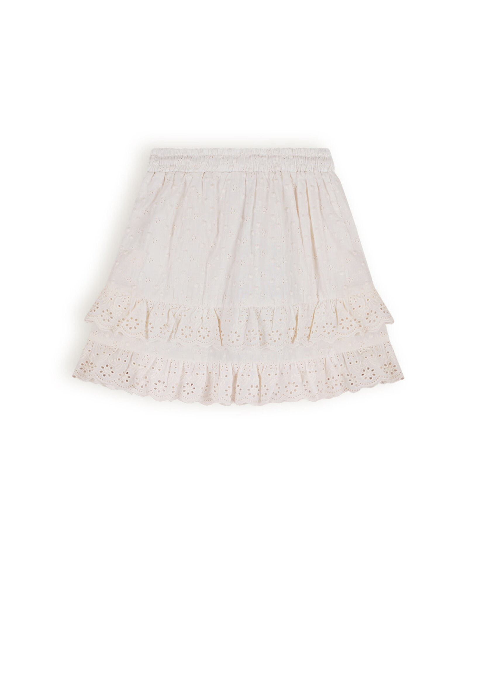 NoNo NoNo Niu embroidered Skirt N402-5704 Pearled Ivory