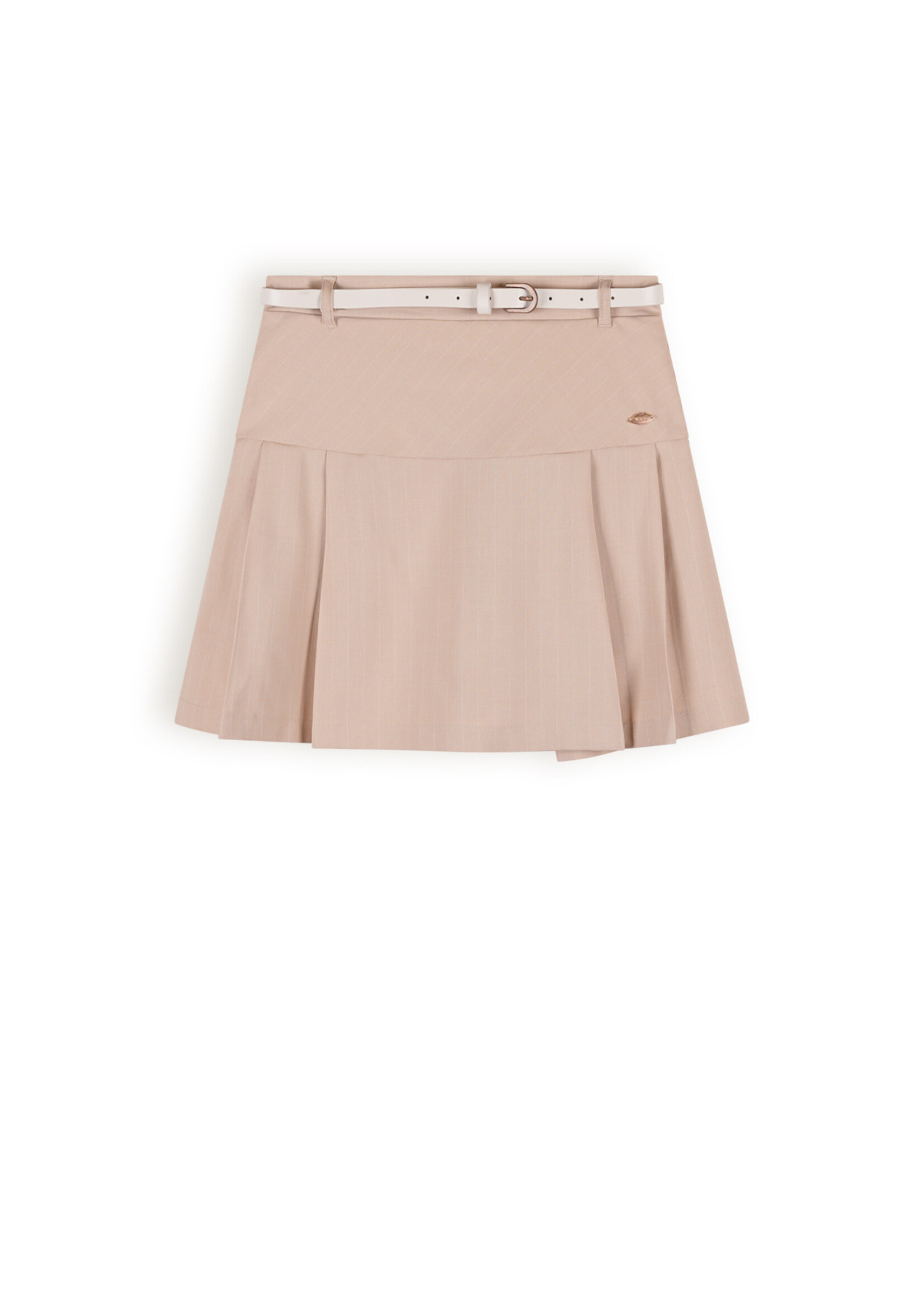 Nobell Nobell Nimmy Pinstripe skirt with Belt Q402-3702 Rosy Sand