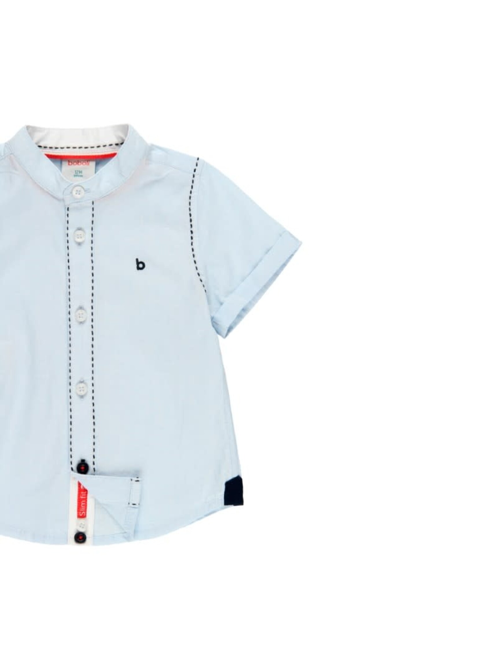 Boboli Boboli Shirt short sleeves for baby BLUE 714204
