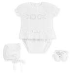 Mac Ilusion Mac Ilusion Traje 4P PURA DELICADEZA bordado a mano Blanco