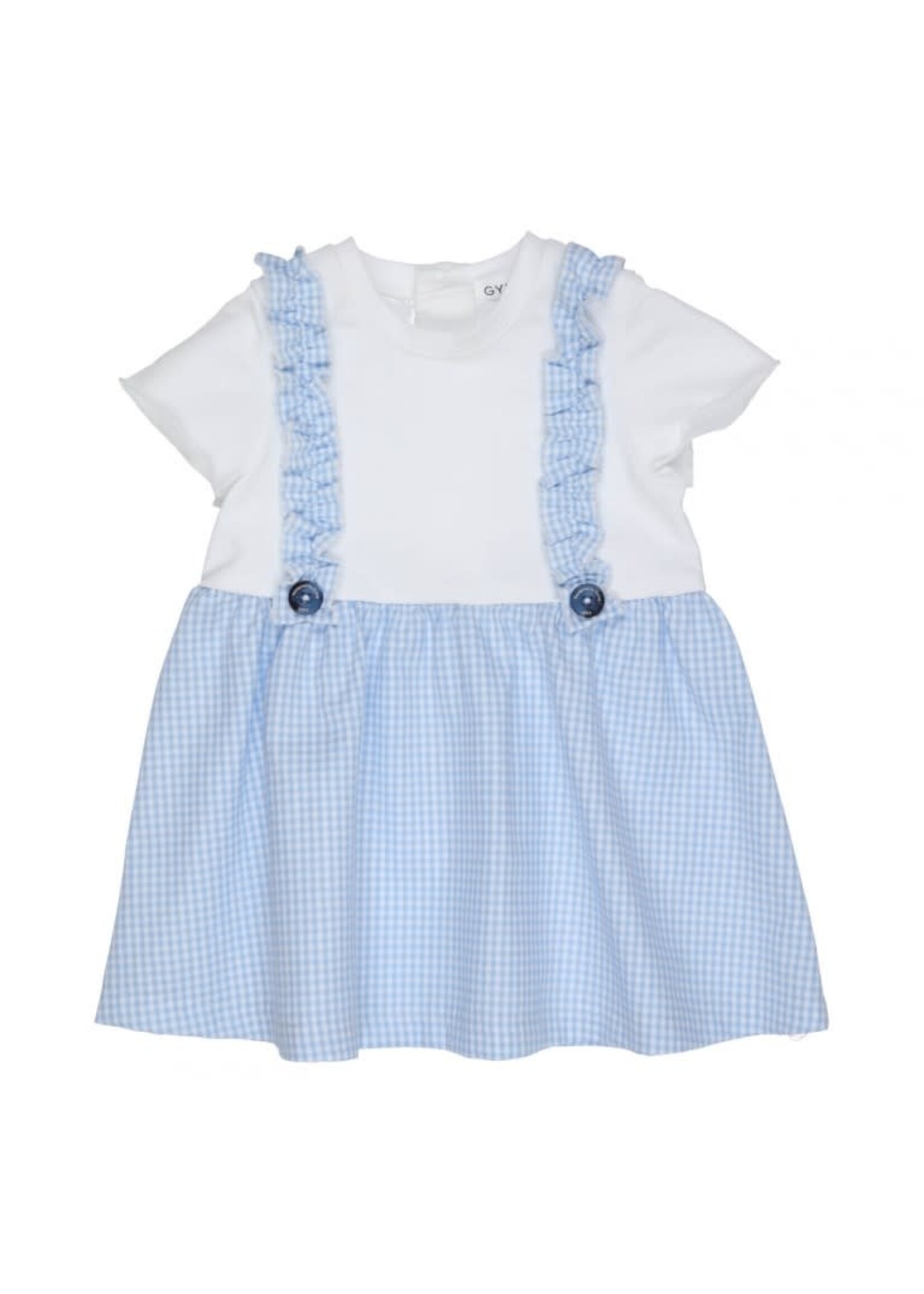 GYMP GYMP Dress Cassis Light Blue - White 470-3237-10