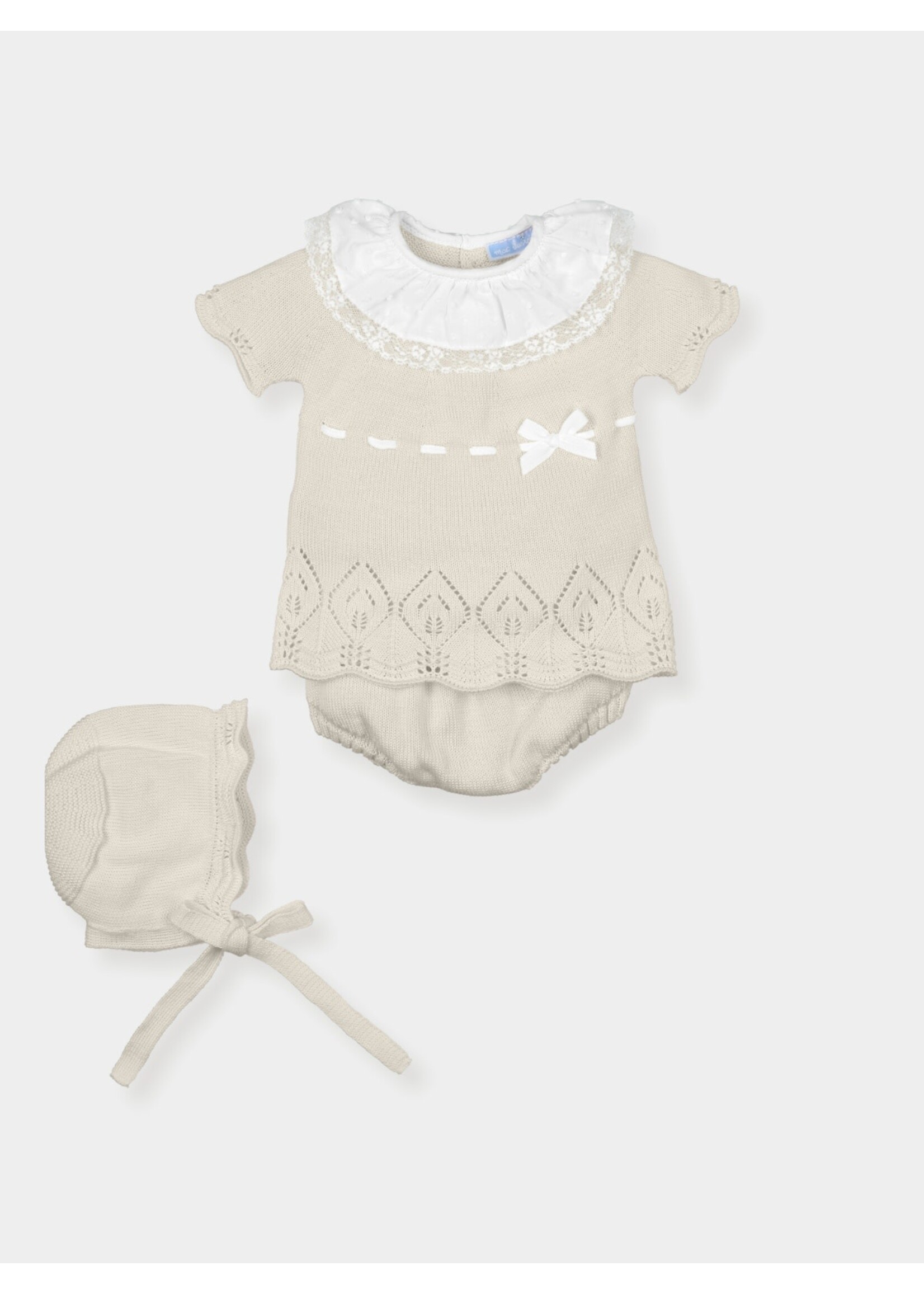 Mac Ilusion Mac Ilusion Traje 3 Piezas con capota cuello plumeti CALENDULA manga corta Natural