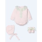 Mac Ilusion Mac Ilusion Traje 4 Piezas corto con guipur bordado CALA LUNA CrudoB