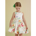 Abel & Lula Abel & Lula Stamp mikado dress Strawberry - 23 05050
