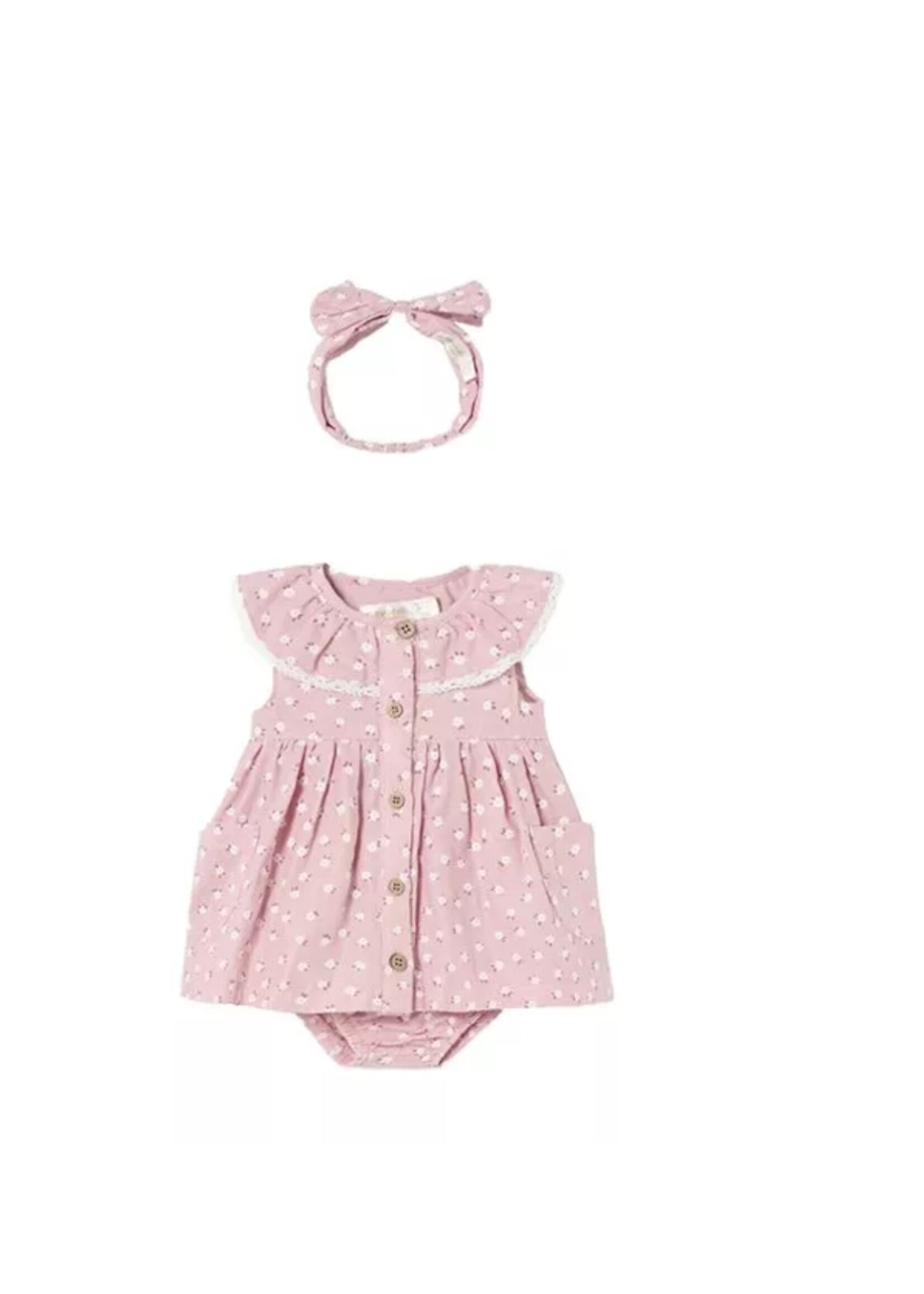 Mayoral Mayoral Dress with headband Blush - 23 01804