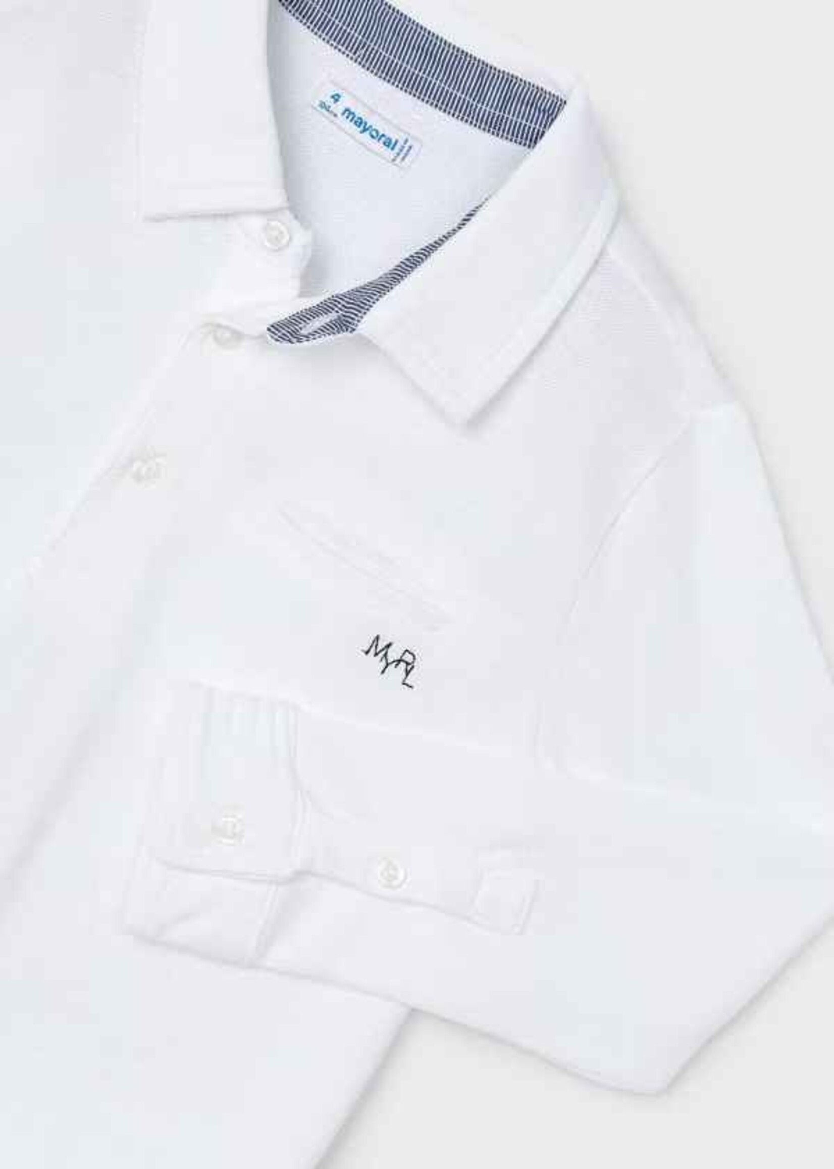 Mayoral Mayoral L/s polo wit - 24 03111