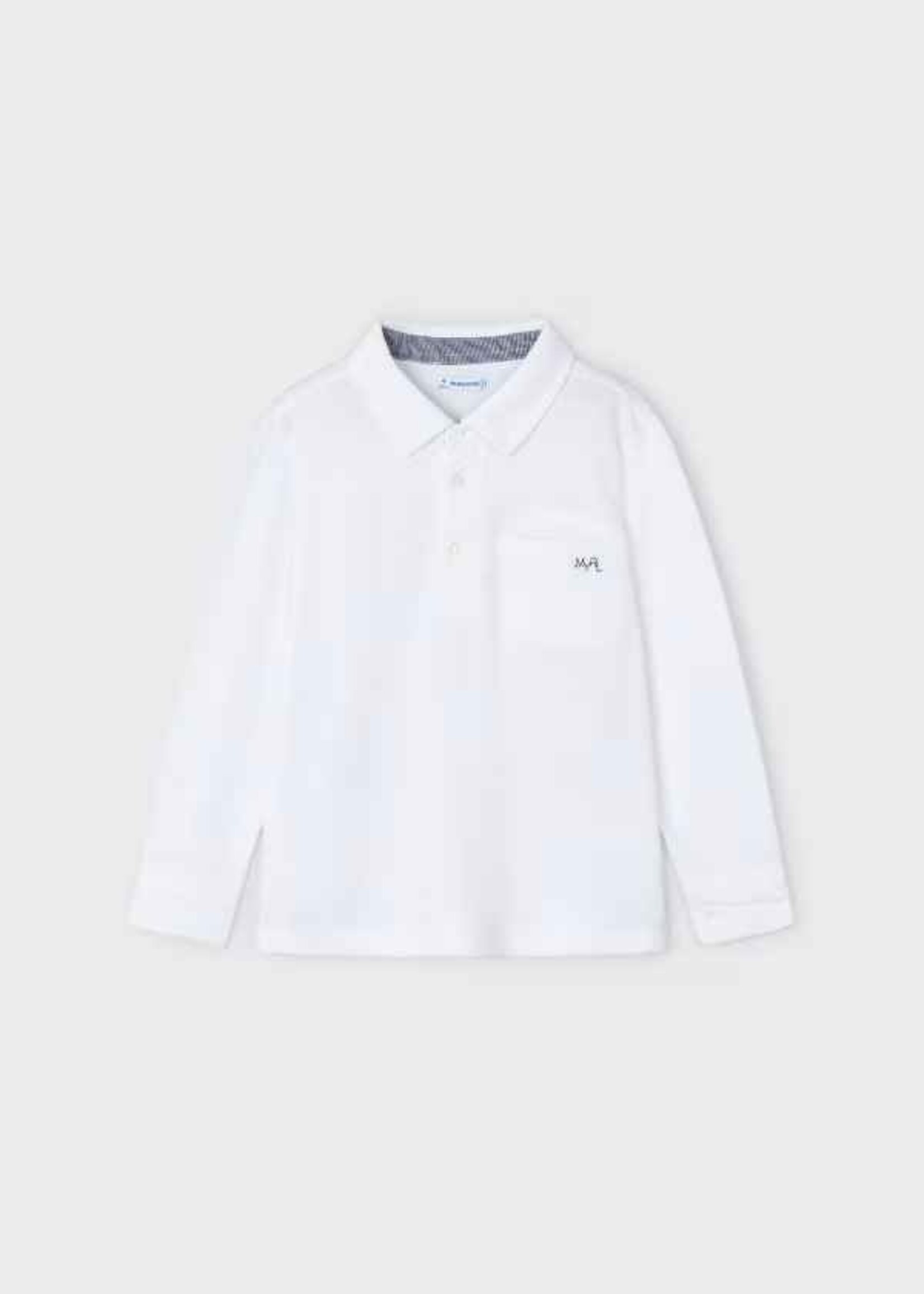 Mayoral Mayoral L/s polo wit - 24 03111