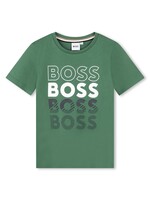 Boss Boss T-SHIRT KORTE MOUWEN groen J50775 WIT