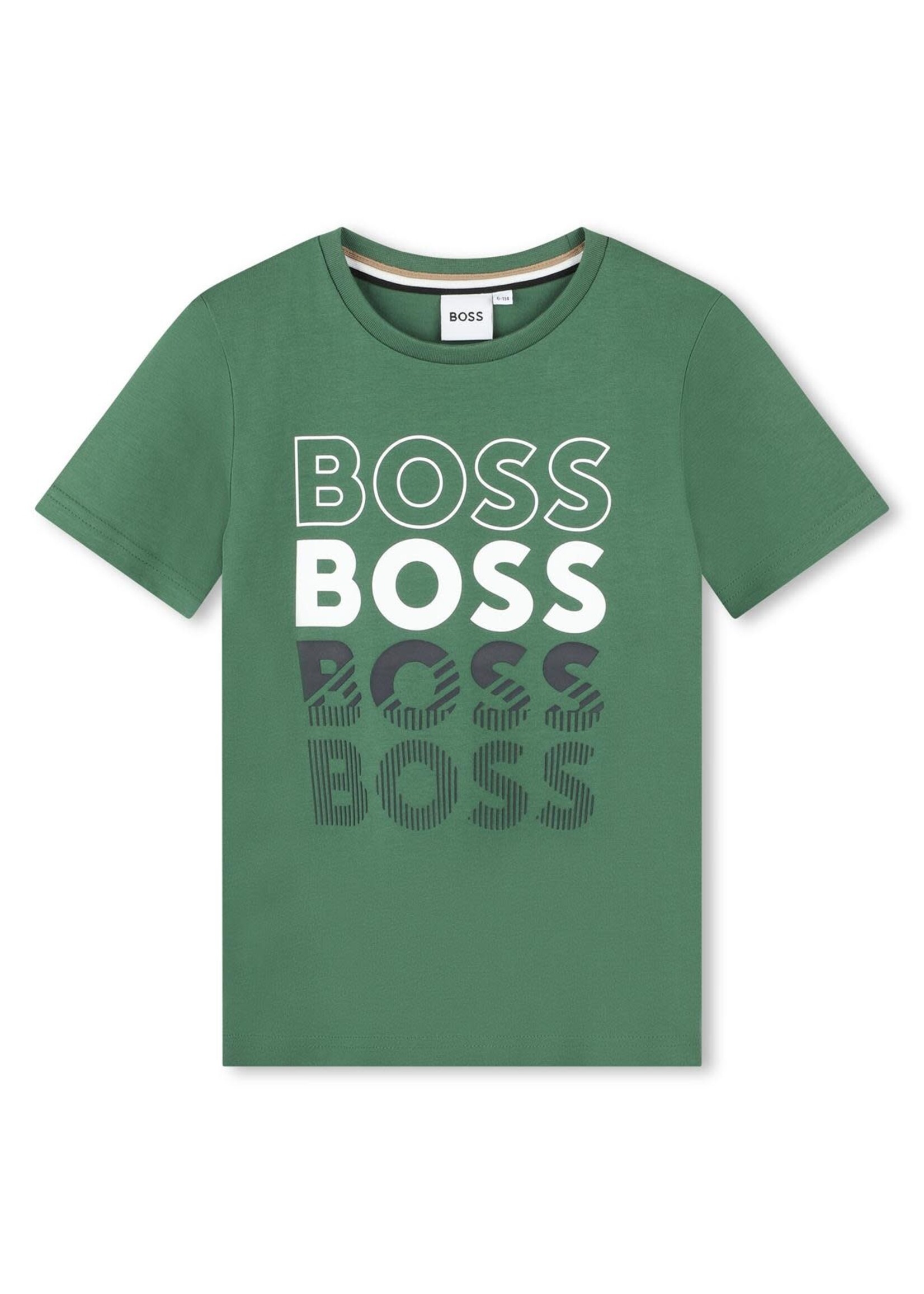 Boss Boss T-SHIRT KORTE MOUWEN groen J50775 WIT