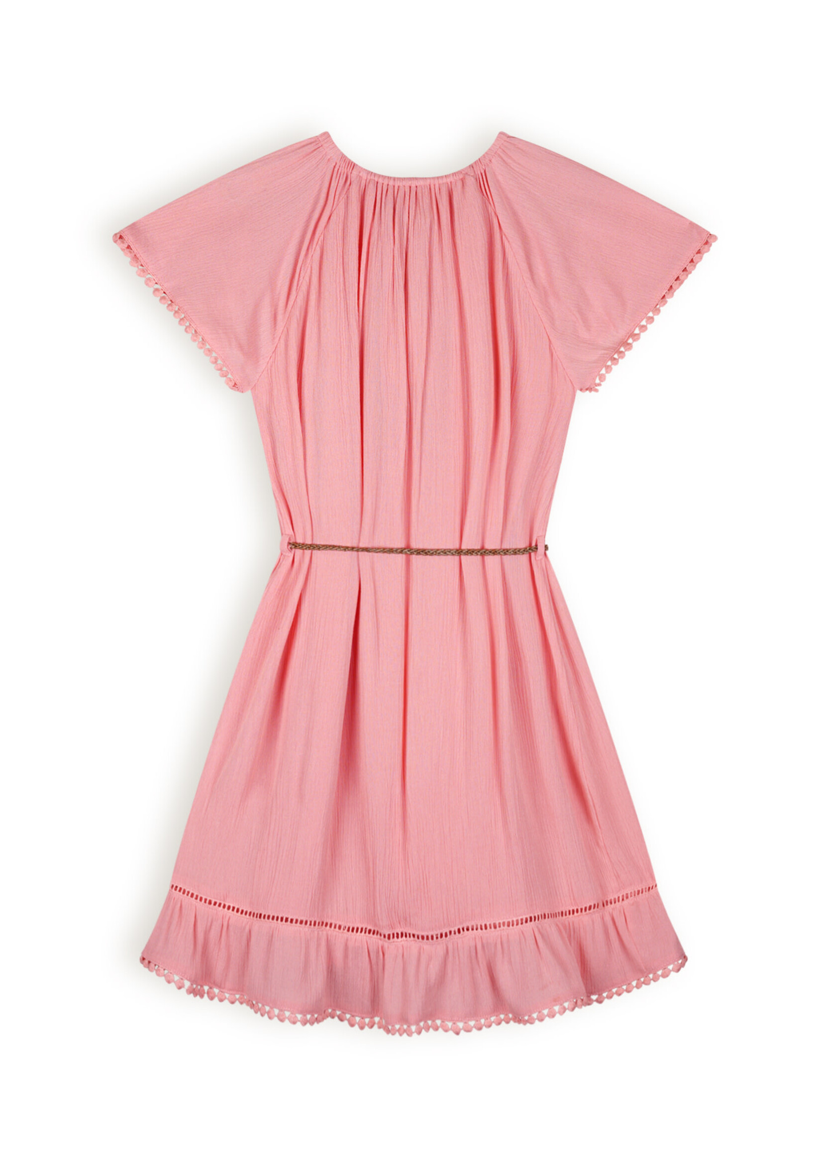 NoNo NoNo Mill A-line Crincled summer dress N403-5817 Strawberry Pink