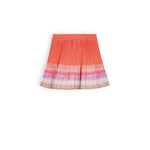 NoNo NoNo Norma Watercoloured Border print skirt N403-5713 Lobster Red