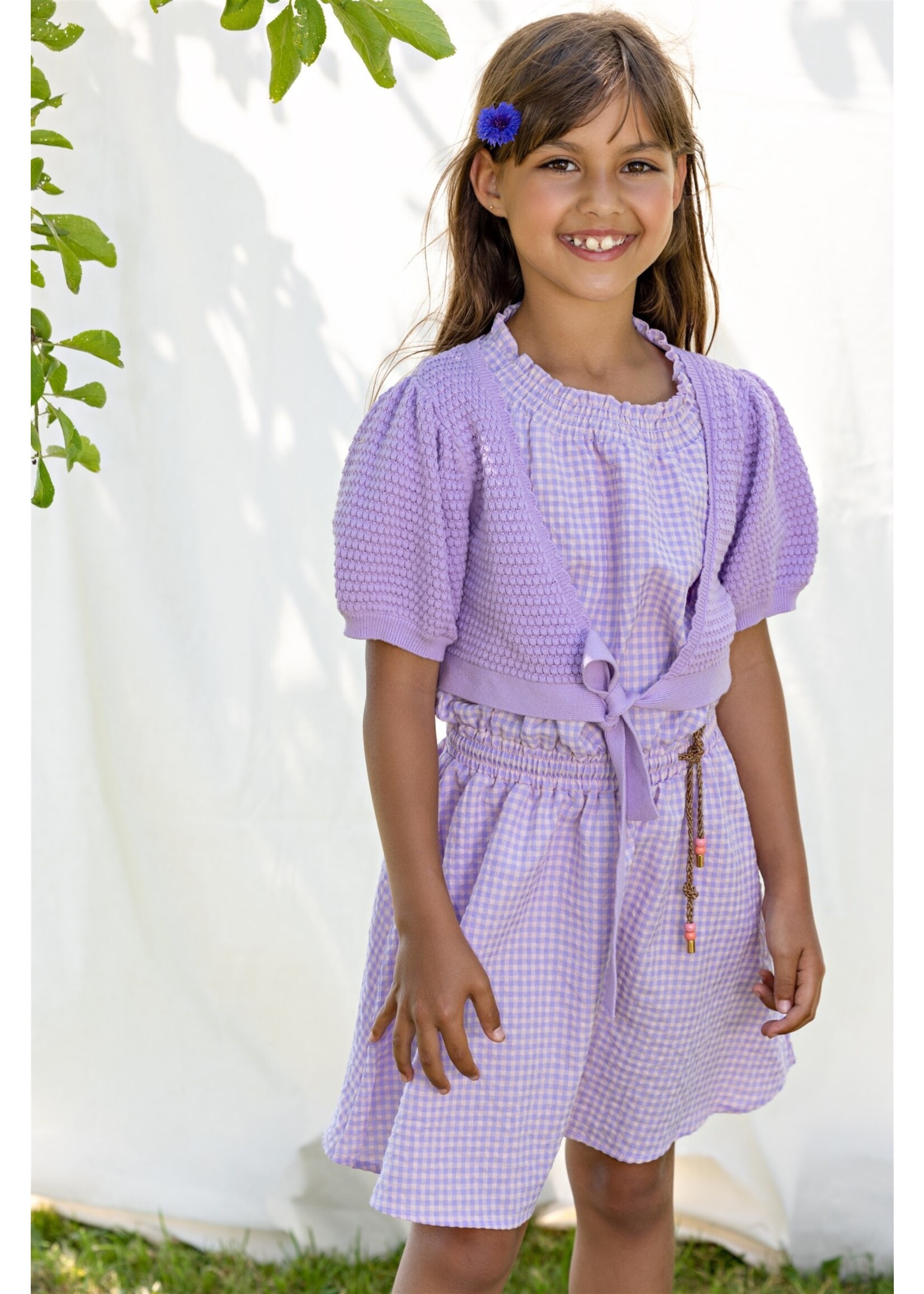 NoNo NoNo Monet Check Summer Dress N403-5812 Galaxy Lilac