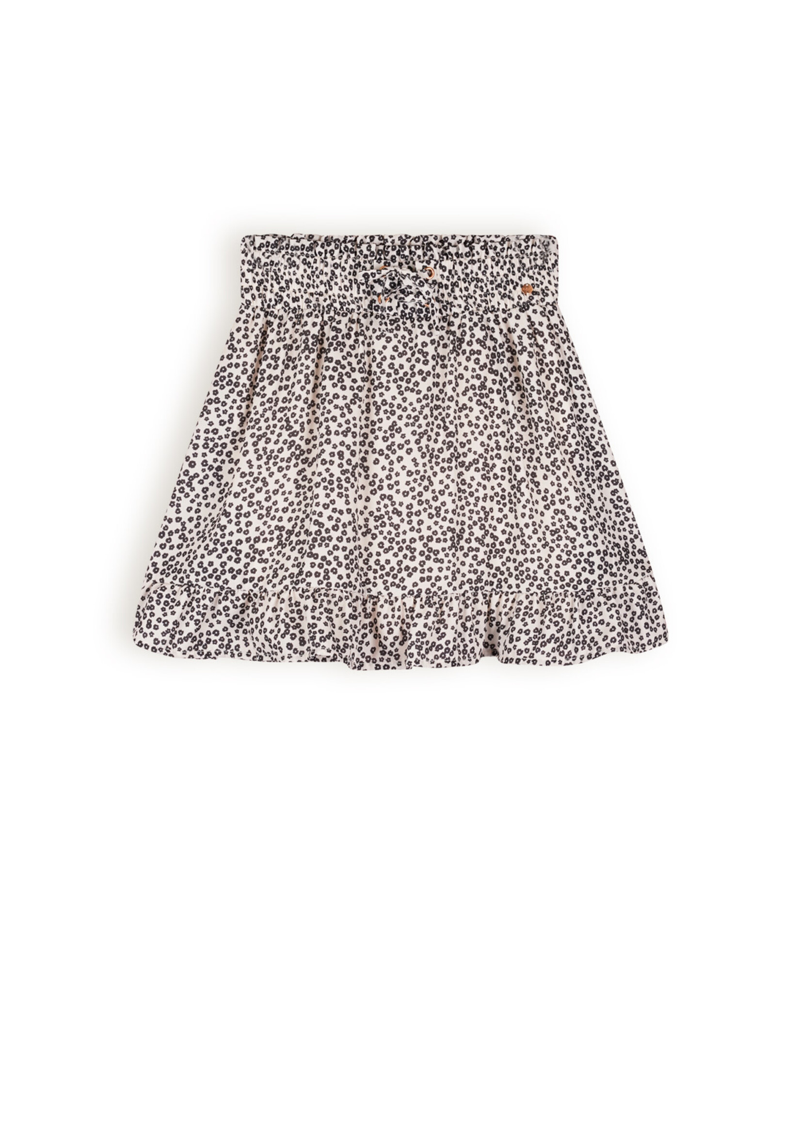 Nobell Nobell Ninez Mini Flower Short Skirt Q403-3705 Pearled Ivory