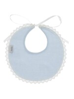 Babidu Babidu LACE NEWBORN ROUND BIB 02 SKY BLUE-635