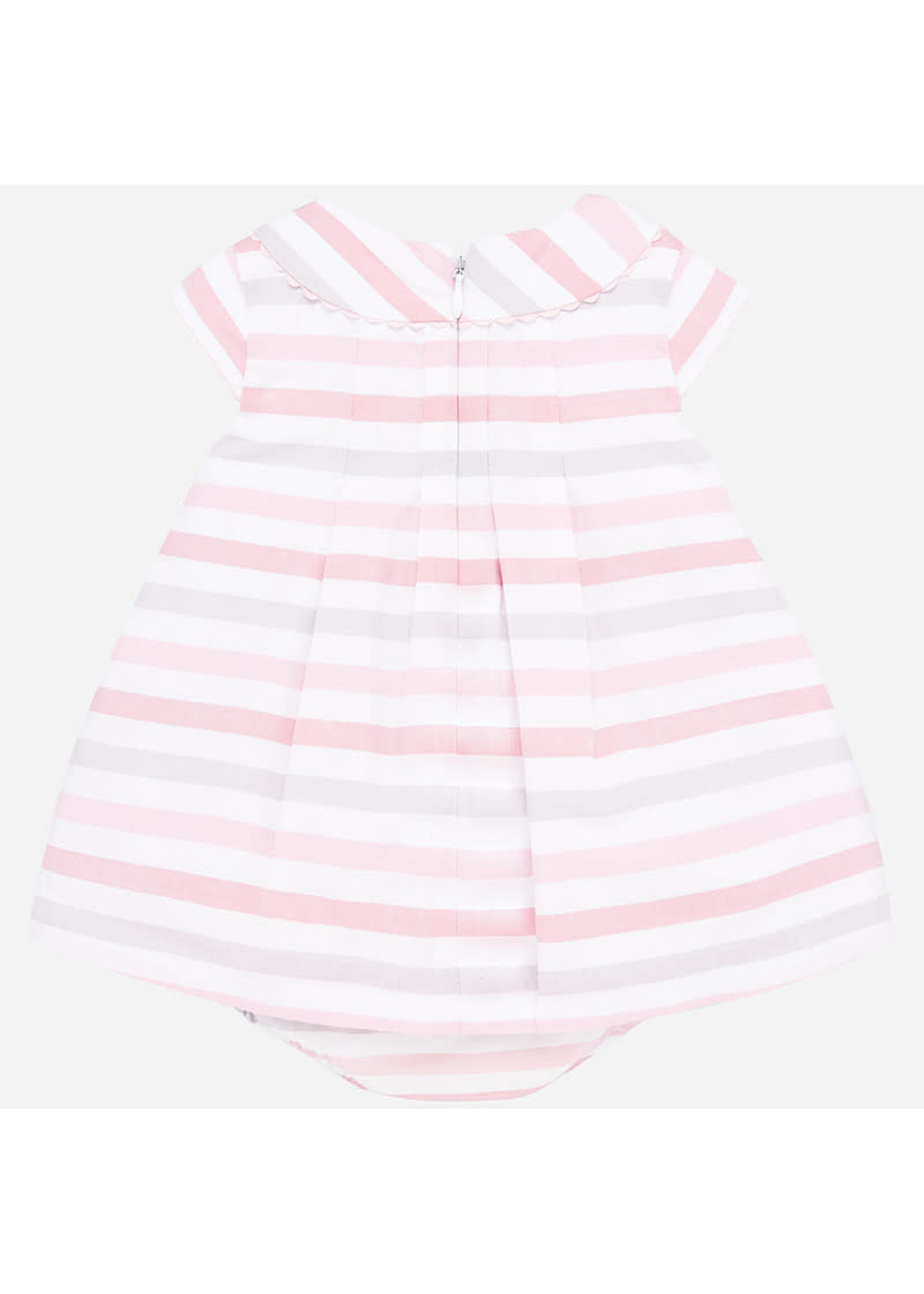 Mayoral Mayoral Stripes dress Baby Rose - 01856