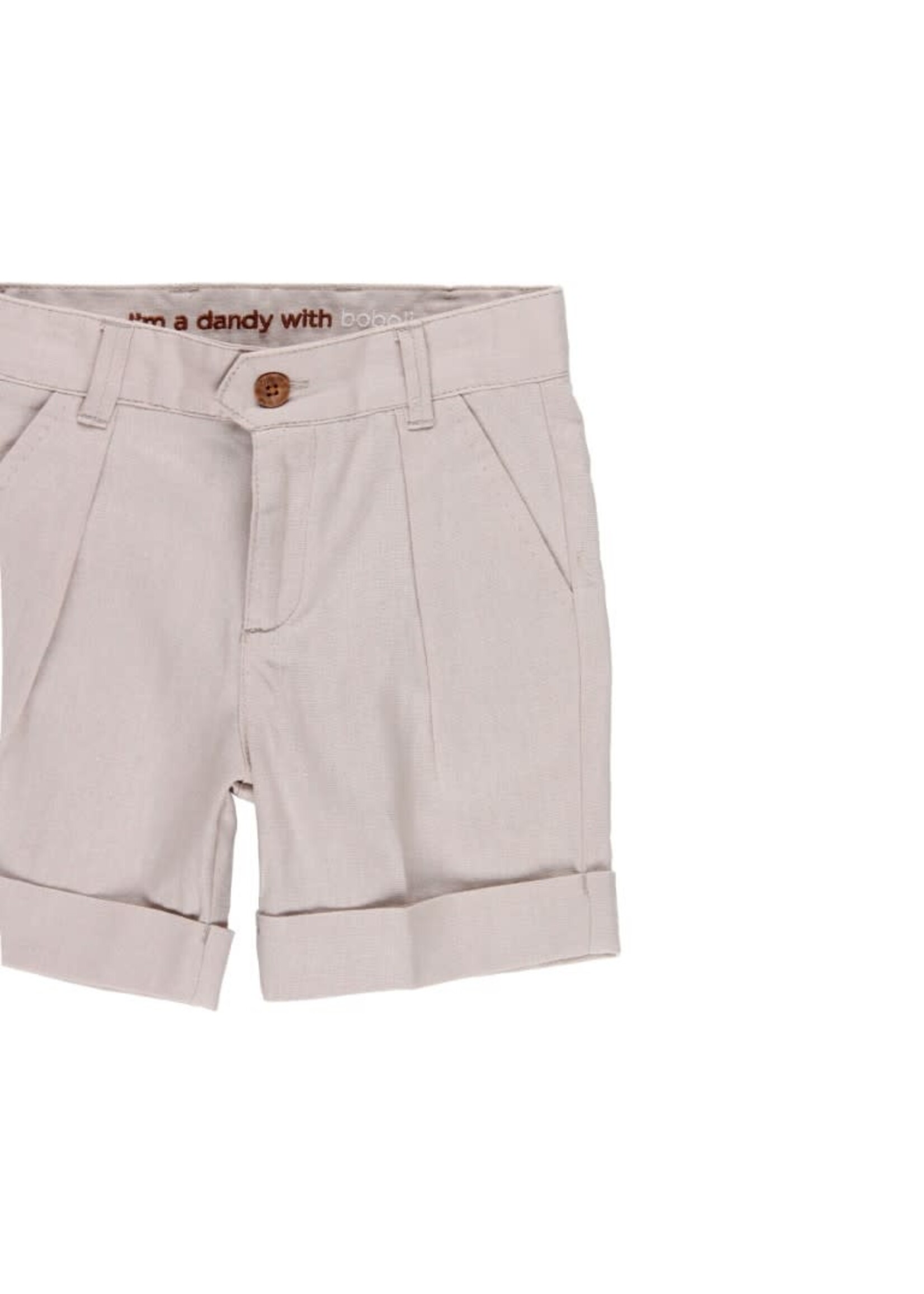 Boboli Linen bermuda shorts for boy stone 734071