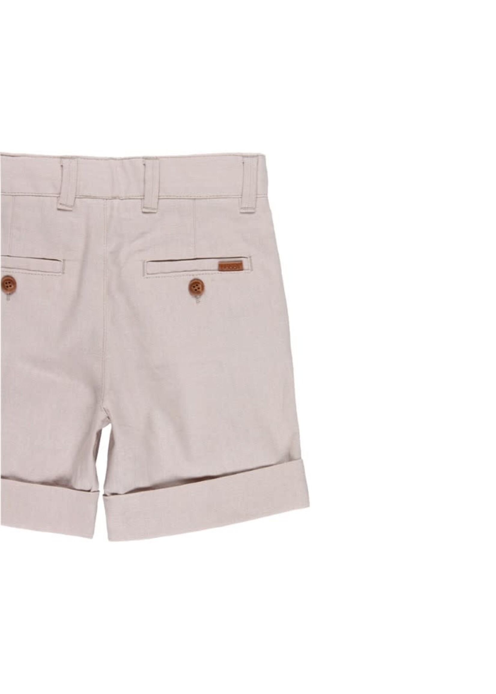 Boboli Linen bermuda shorts for boy stone 734071