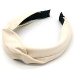 Diadeem Beige leerlook