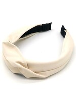 Diadeem Beige leerlook