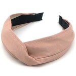 Diadeem oud roze leerlook