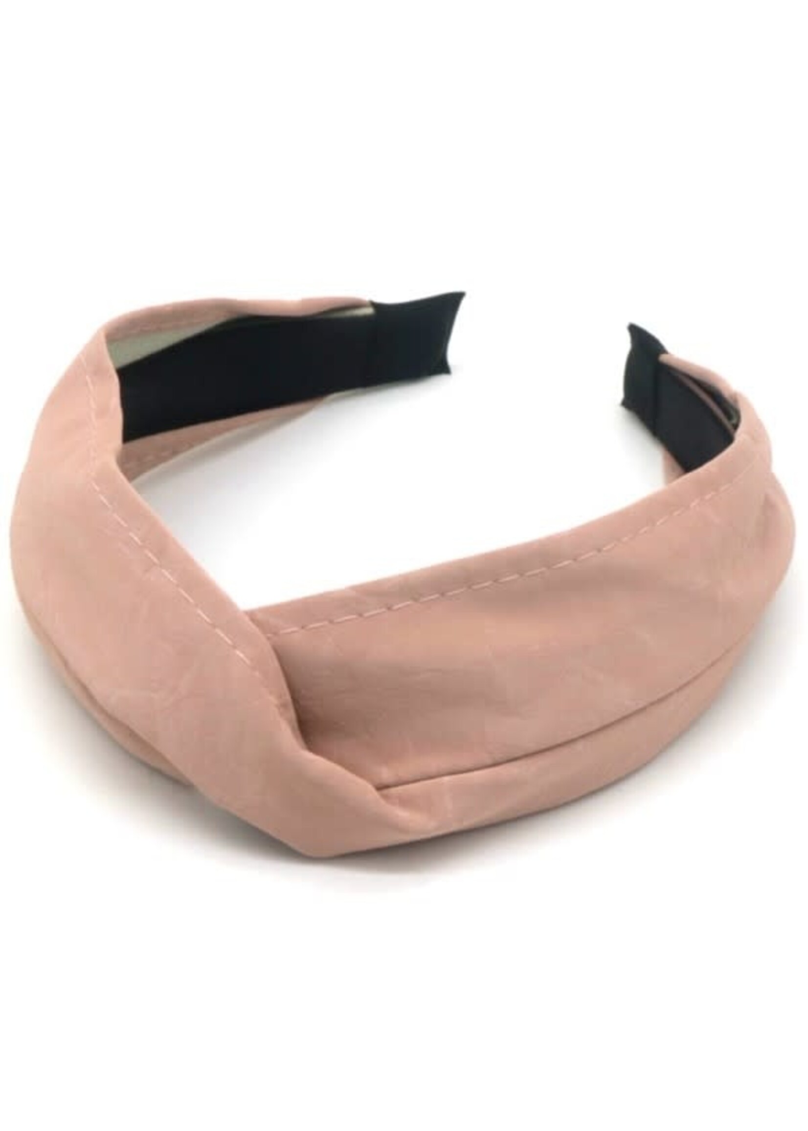 Diadeem oud roze leerlook