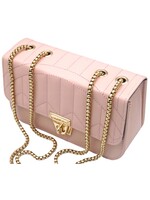 Tasje  roze met gouden ketting