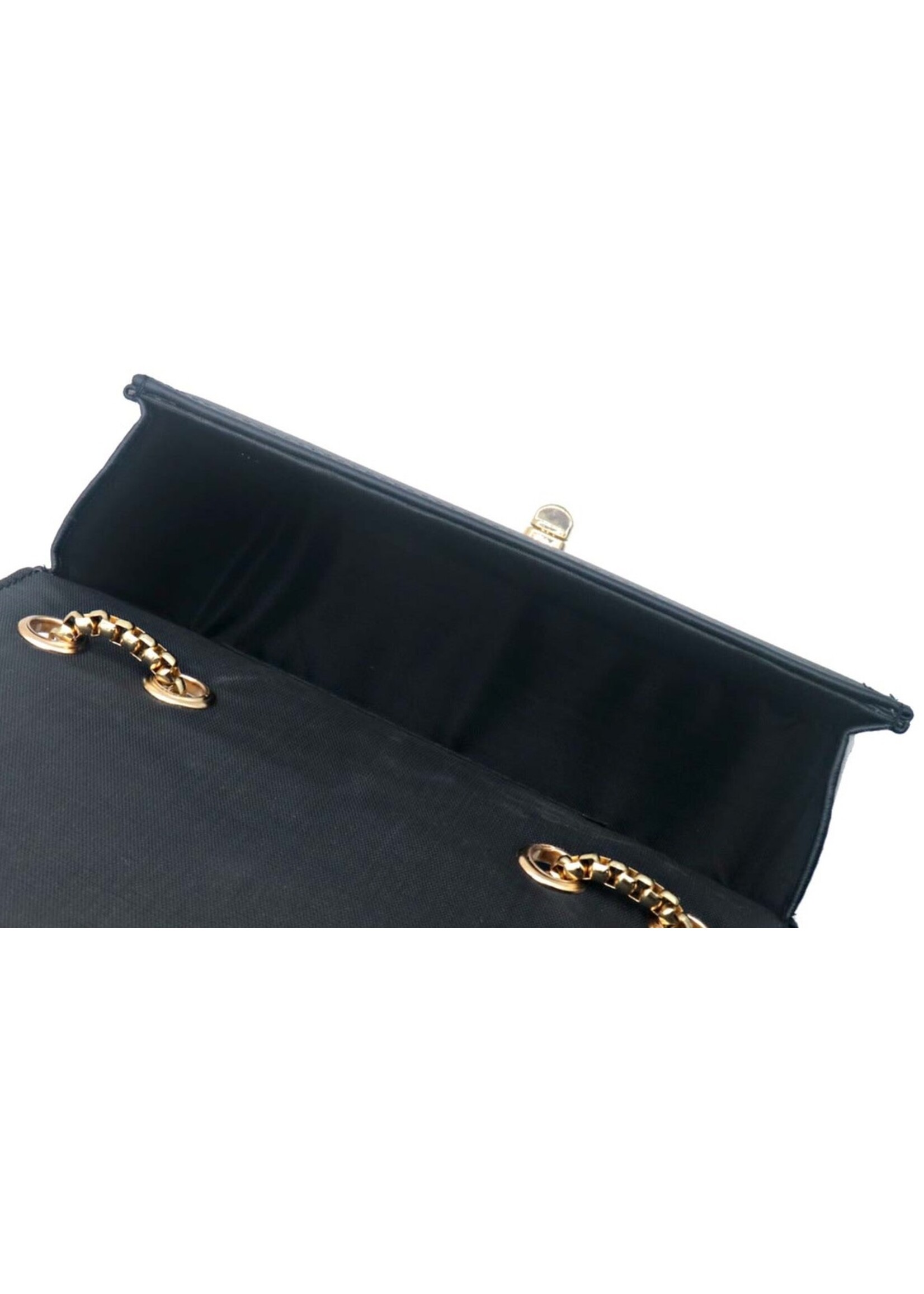 Tasje zwart met gouden ketting