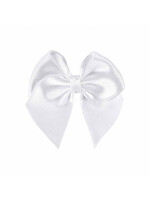 Condor Condor Hair clip satin bow. .5,5 cms  white