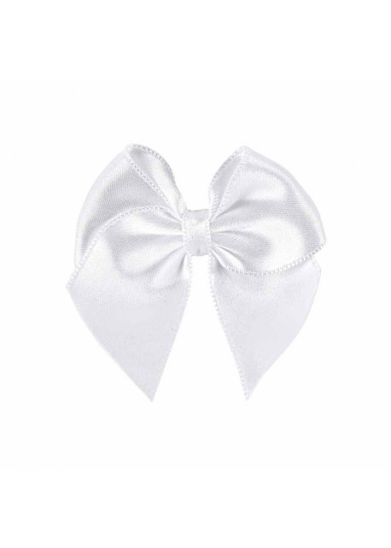 Condor Condor Hair clip satin bow. .5,5 cms  white