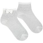Condor Condor Ceremony  socks with lace trim bow off white