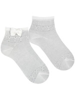 Condor Condor Ceremony  socks with lace trim bow off white