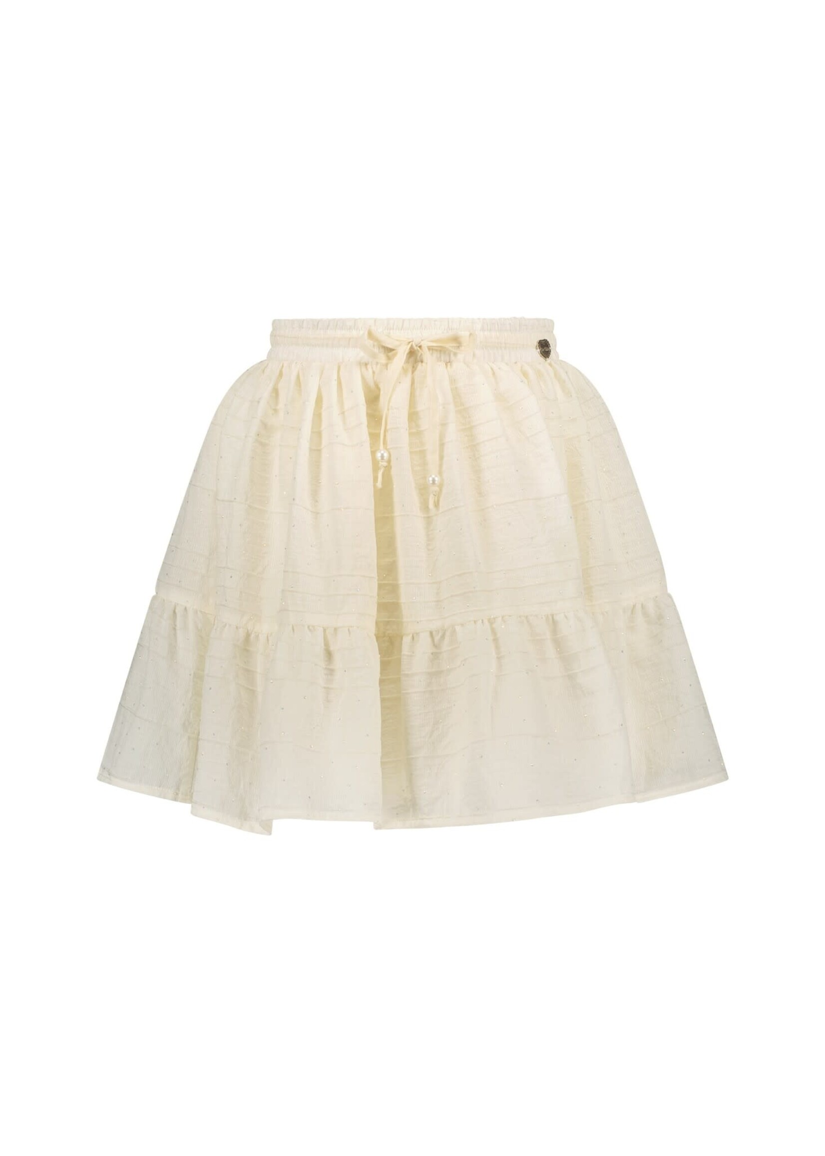 Le Chic Le Chic Teluca  glitter-knit skirt  Off White