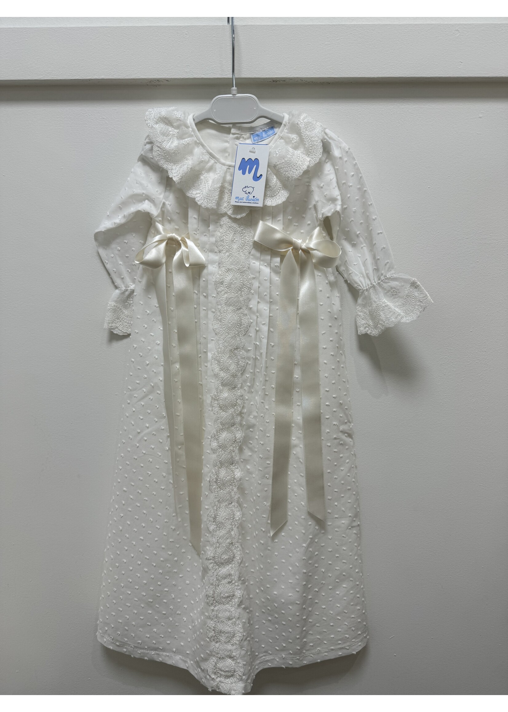 Mac Ilusion Mac Ilusion Faldon ESPECIAL Ceremonia plumeti gipur bordado CALA LUNA Crudo