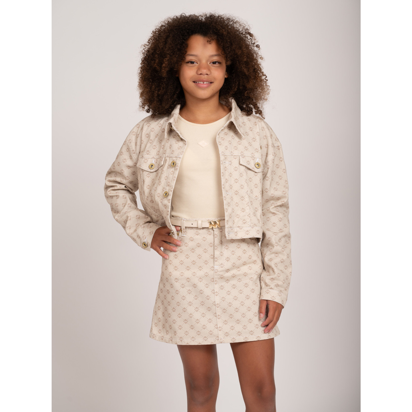 Nik&Nik Nik&Nik Printed Twill Jacket Kit/Hummus G 4-866 2404